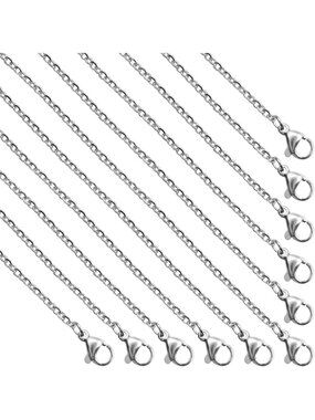 30 Pack 2mm Stainless Steel Necklace Chains for DIY Jewelry Making - 20 Inches